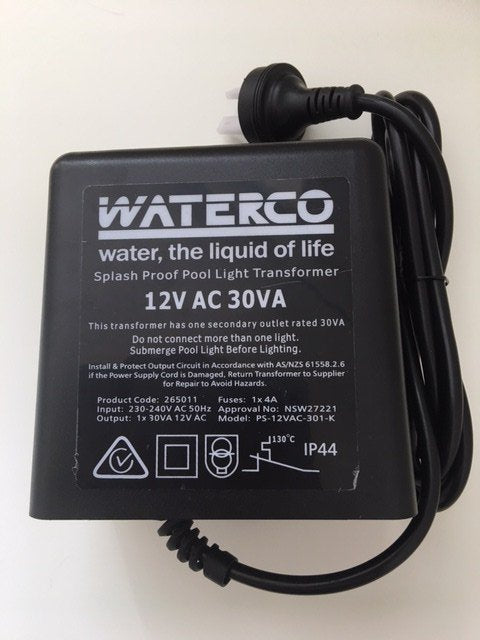 Waterco Transformer Single 12v 30va